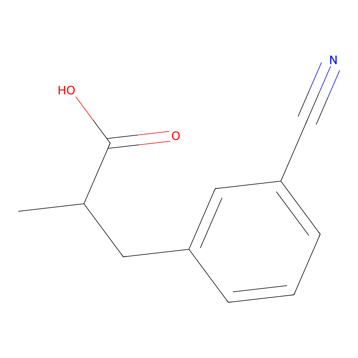 3-(3-Cyanophenyl)-2-methylpropanoic acid molecular structure, CAS 1269533-27-8