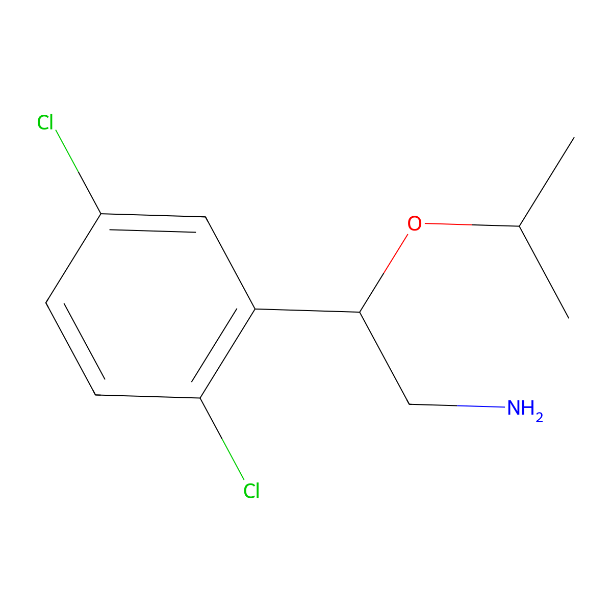 Benzeneethanamine, 2,5-dichloro-beta-(1-methylethoxy)- molecular structure, CAS 1269533-65-4
