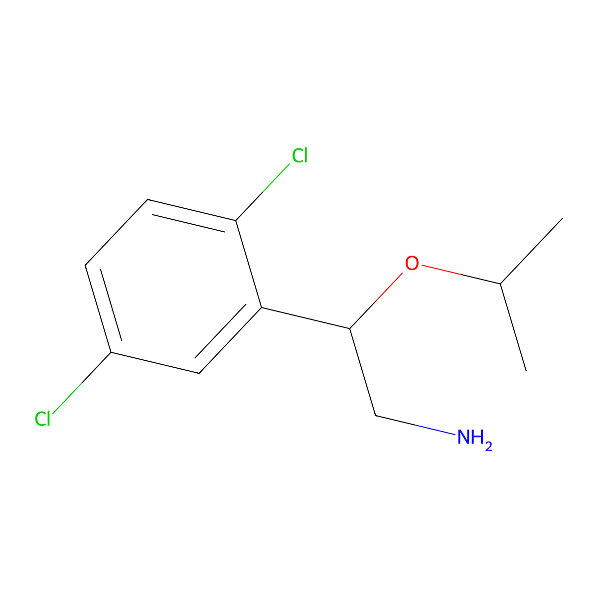 Benzeneethanamine, 2,5-dichloro-beta-(1-methylethoxy)- molecular structure, CAS 1269533-65-4
