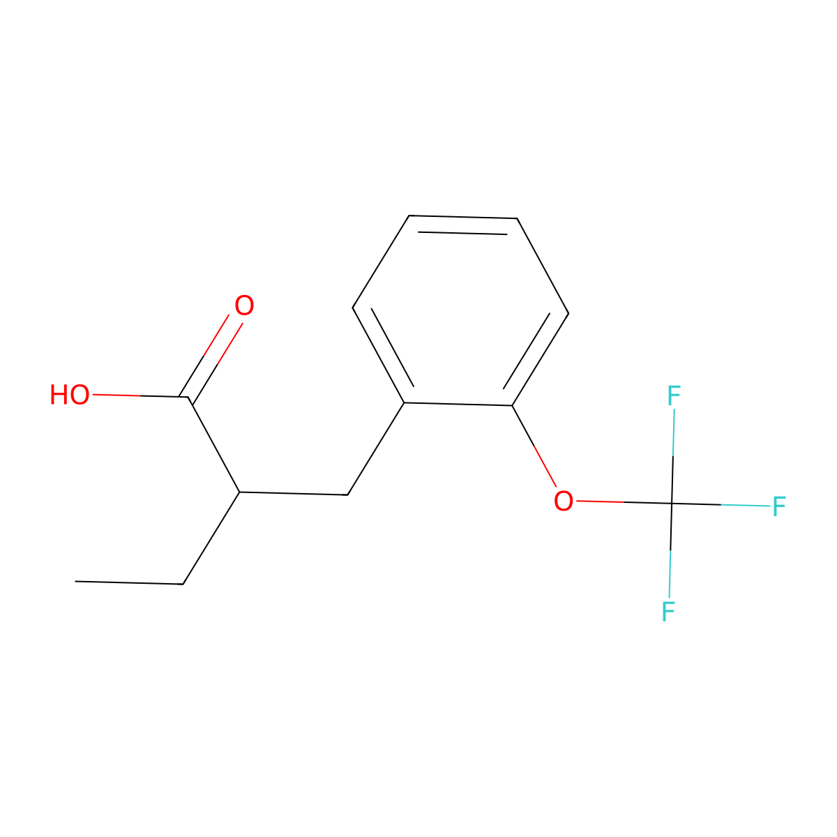 2-(2-Trifluoromethoxy-benzyl)-butyric acid molecular structure, CAS 1269534-14-6