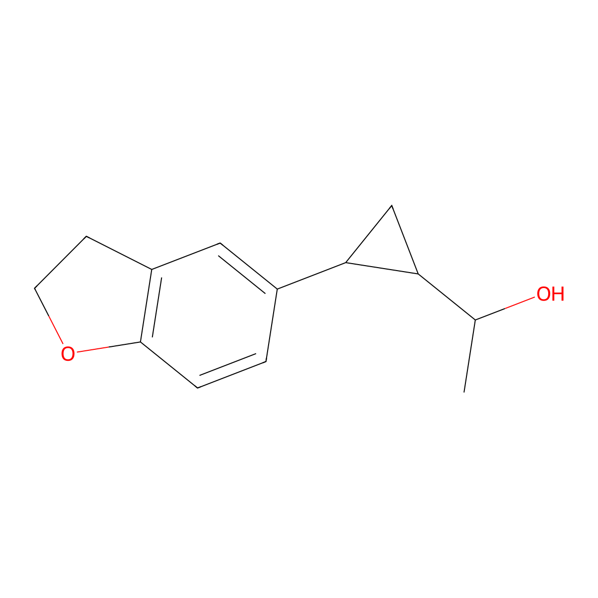 1-(2-(2,3-Dihydrobenzofuran-5-yl)cyclopropyl)ethanol molecular structure, CAS 1269534-47-5