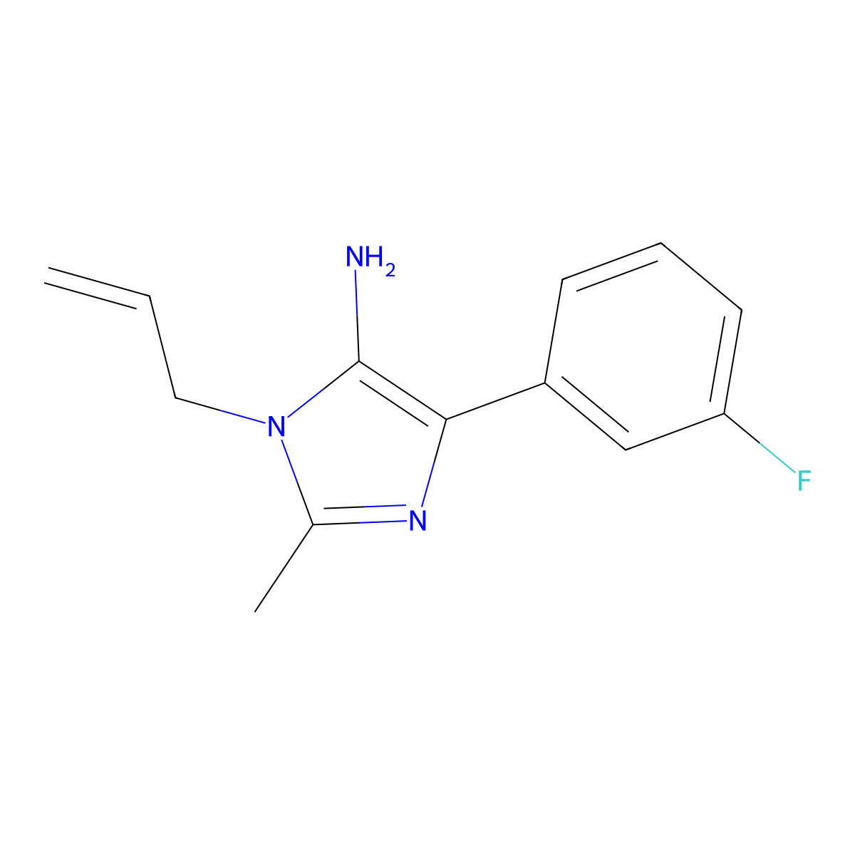 1-Allyl-4-(3-fluorophenyl)-2-methyl-1H-imidazol-5-amine molecular structure, CAS 1269534-66-8