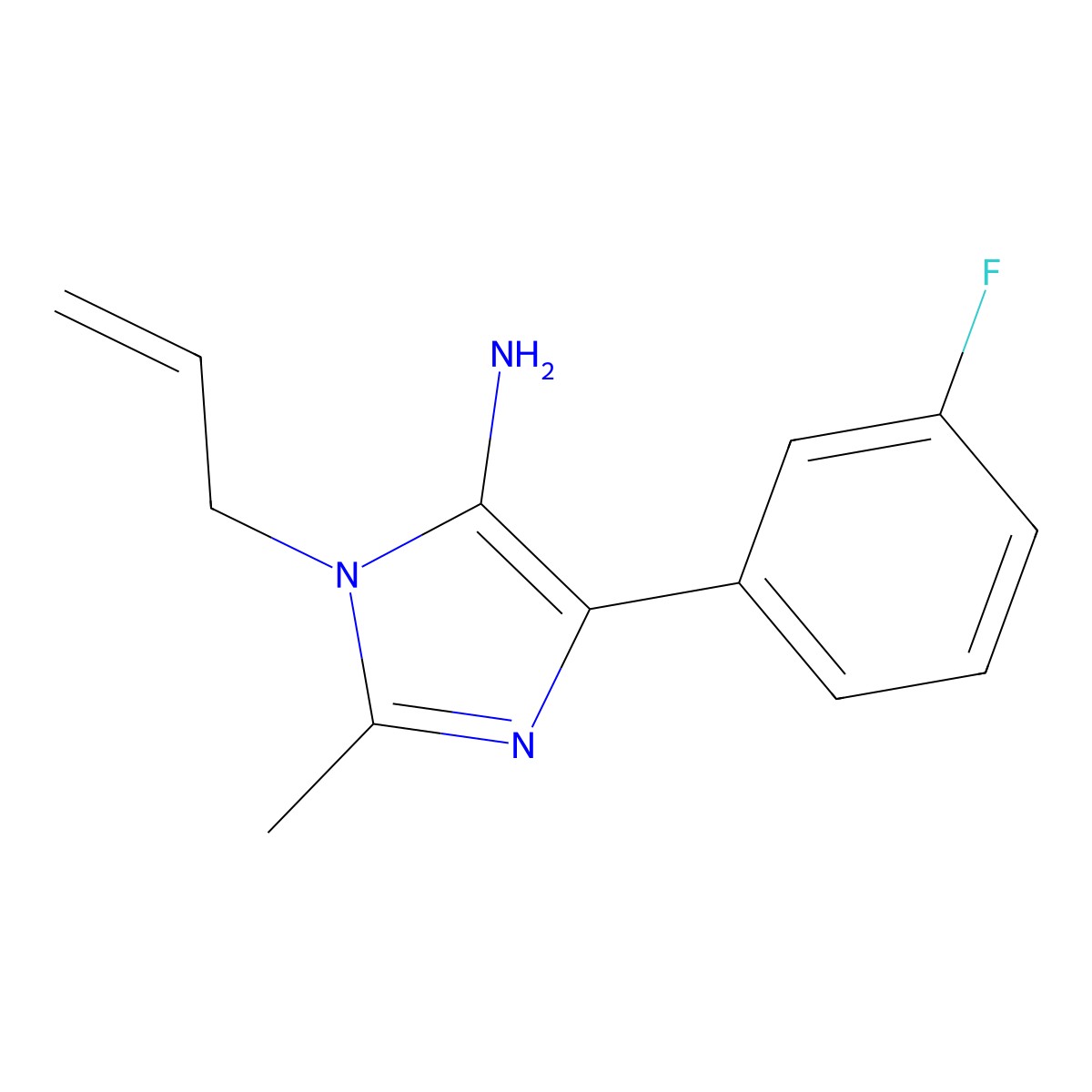 1-Allyl-4-(3-fluorophenyl)-2-methyl-1H-imidazol-5-amine molecular structure, CAS 1269534-66-8