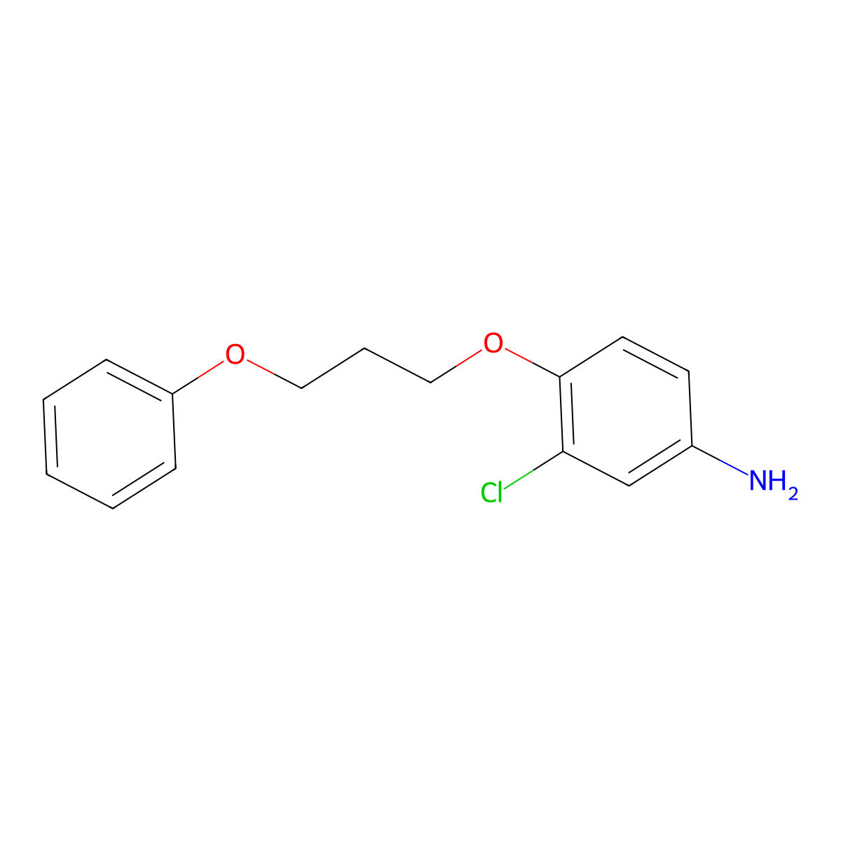 3-Chloro-4-(3-phenoxypropoxy)aniline molecular structure, CAS 1269534-70-4