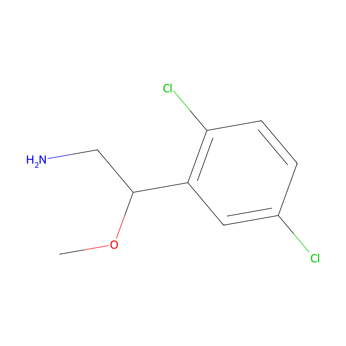 2-(2,5-Dichlorophenyl)-2-methoxyethanamine molecular structure, CAS 1269534-79-3