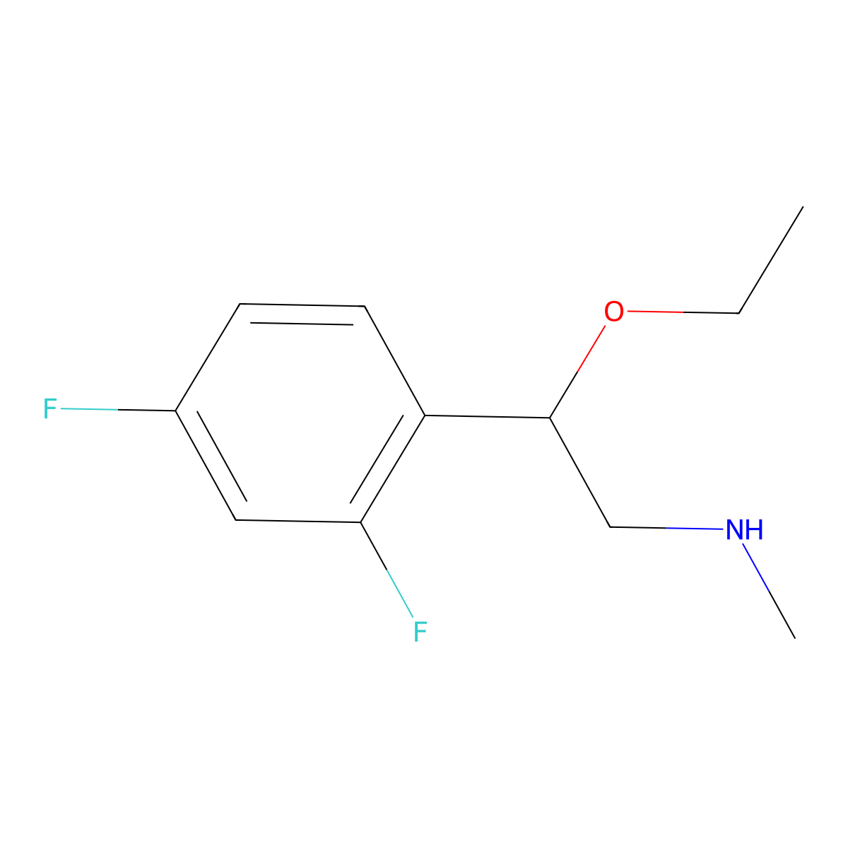 2-(2,4-difluorophenyl)-2-ethoxy-N-methylethanamine molecular structure, CAS 1269534-82-8