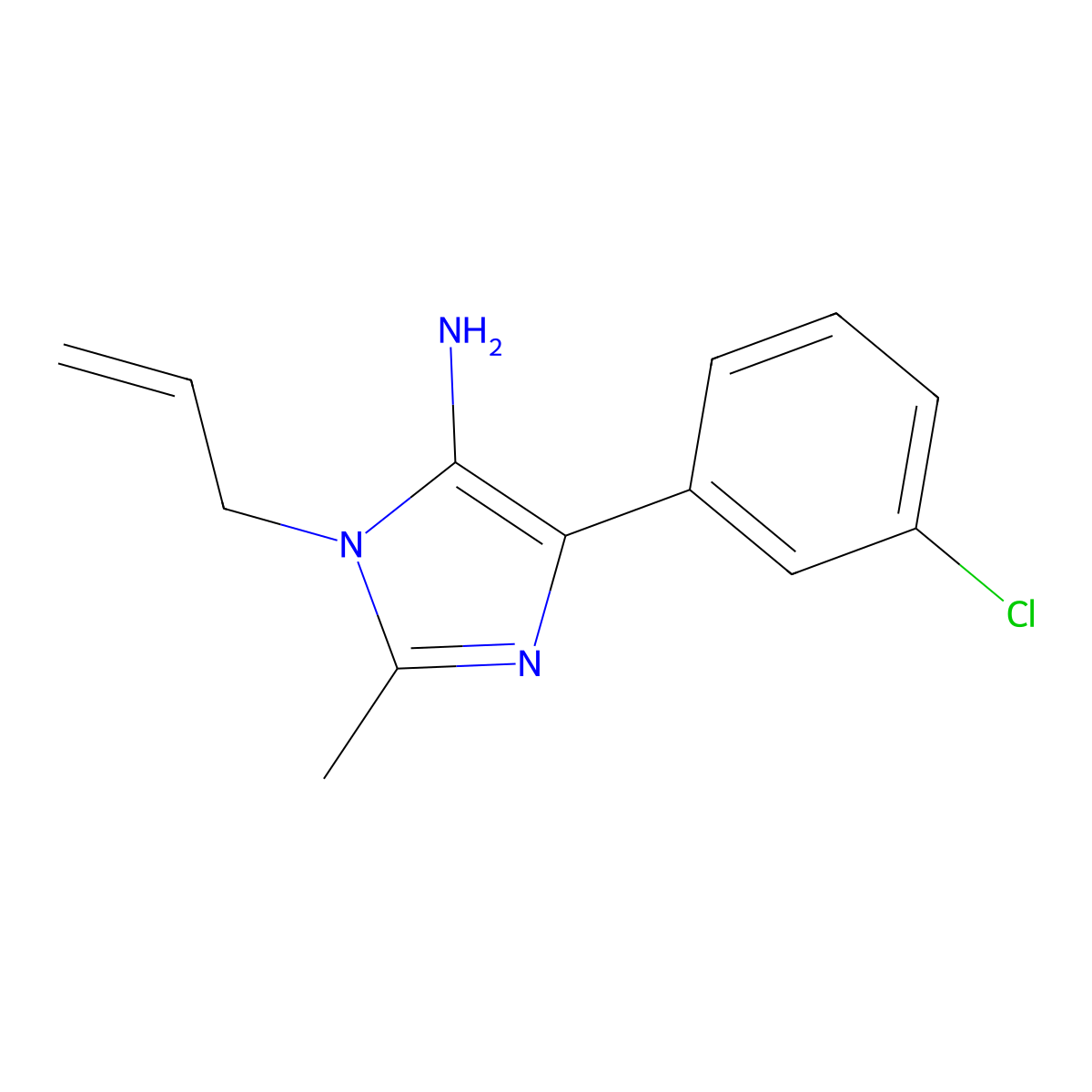 1-Allyl-4-(3-chlorophenyl)-2-methyl-1H-imidazol-5-amine molecular structure, CAS 1269534-83-9