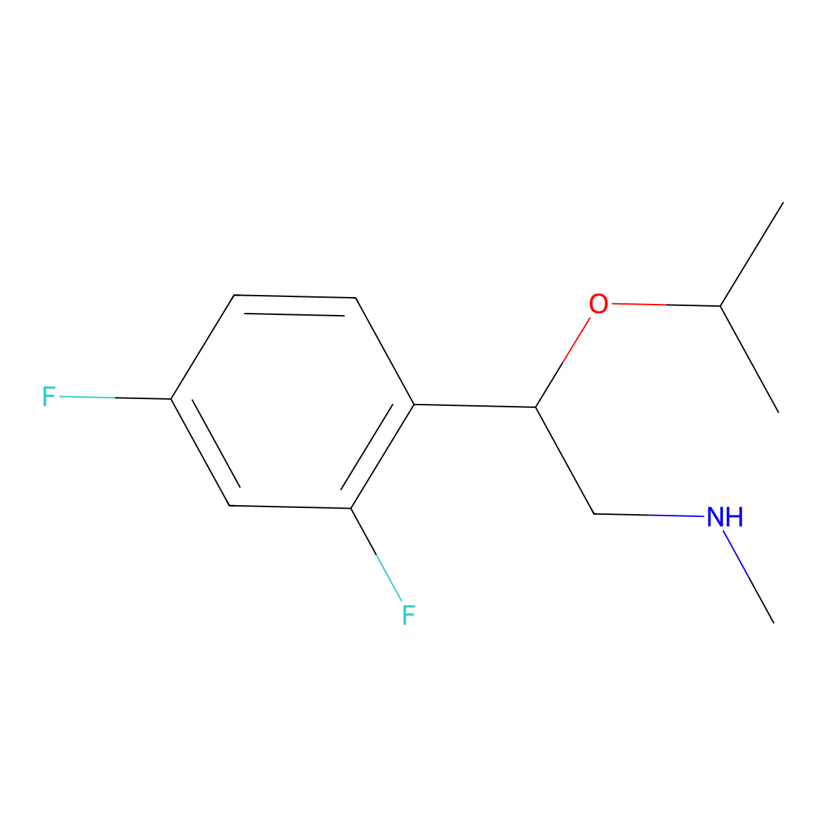 2-(2,4-Difluorophenyl)-2-isopropoxy-N-methylethanamine molecular structure, CAS 1269534-90-8