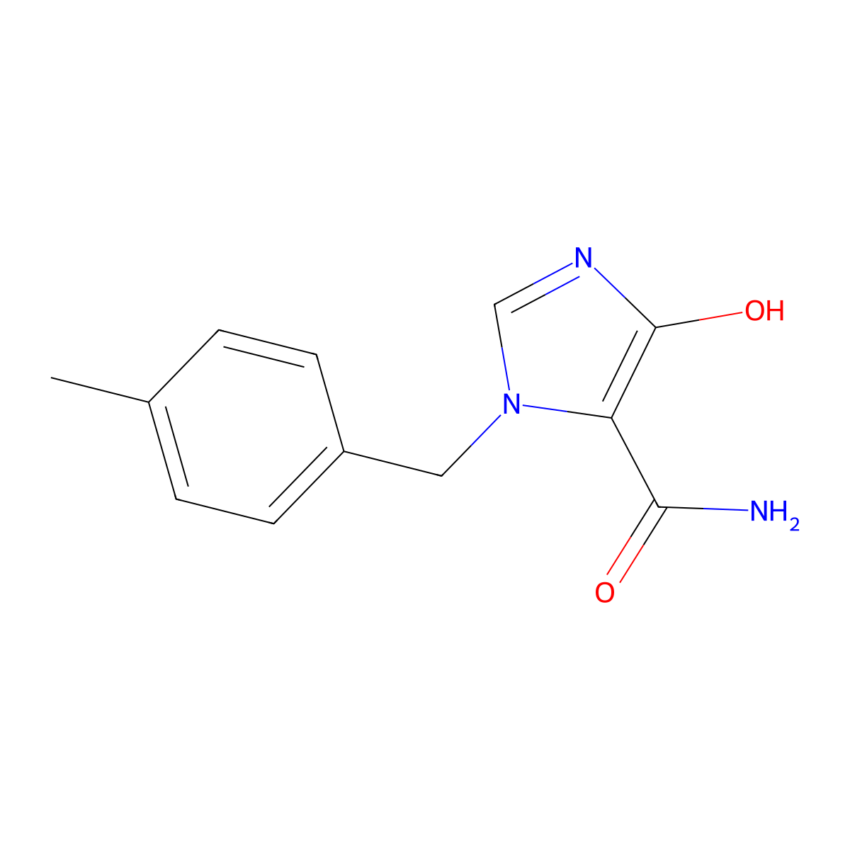4-Hydroxy-1-(4-methylbenzyl)-1H-imidazole-5-carboxamide molecular structure, CAS 1269535-08-1