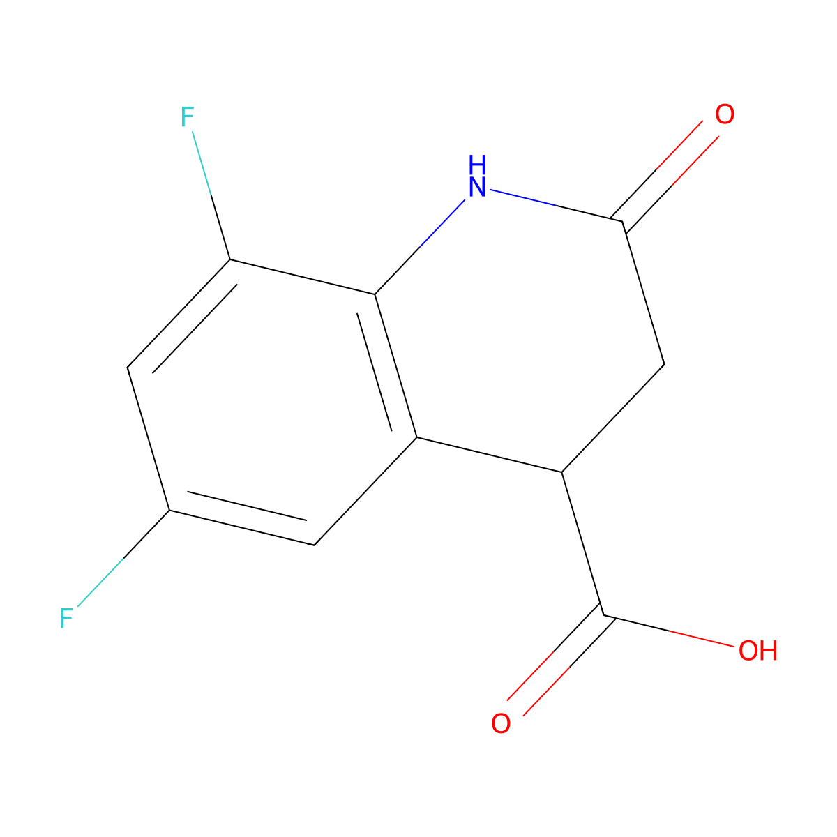 6,8-Difluoro-2-oxo-1,2,3,4-tetrahydroquinoline-4-carboxylic acid molecular structure, CAS 1269535-09-2
