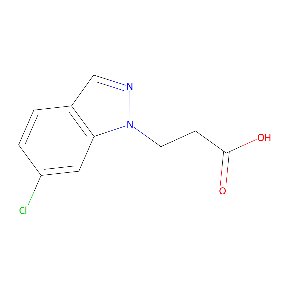 1H-Indazole-1-propanoic acid, 6-chloro- molecular structure, CAS 1269535-22-9