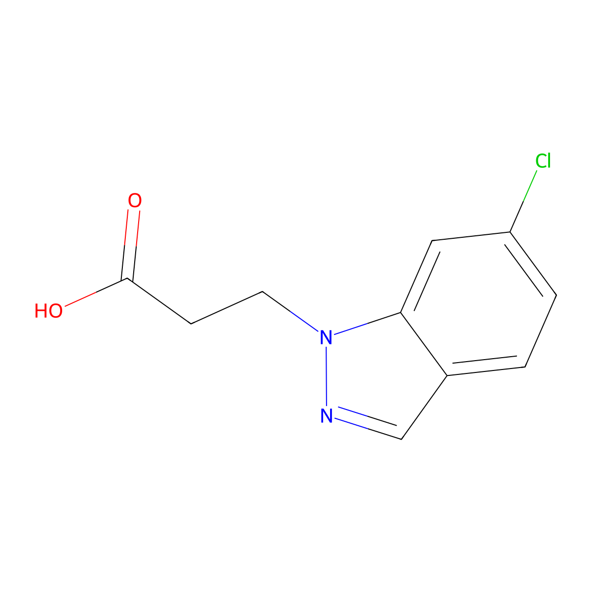1H-Indazole-1-propanoic acid, 6-chloro- molecular structure, CAS 1269535-22-9