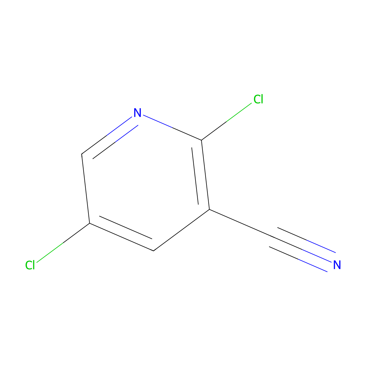 2,5-Dichloropyridine-3-carbonitrile molecular structure, CAS 126954-66-3