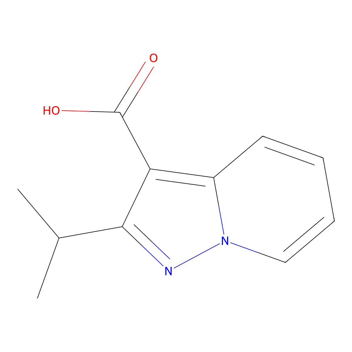 2-Isopropylpyrazolo[1,5-a]pyridine-3-carboxylic acid molecular structure, CAS 126959-38-4