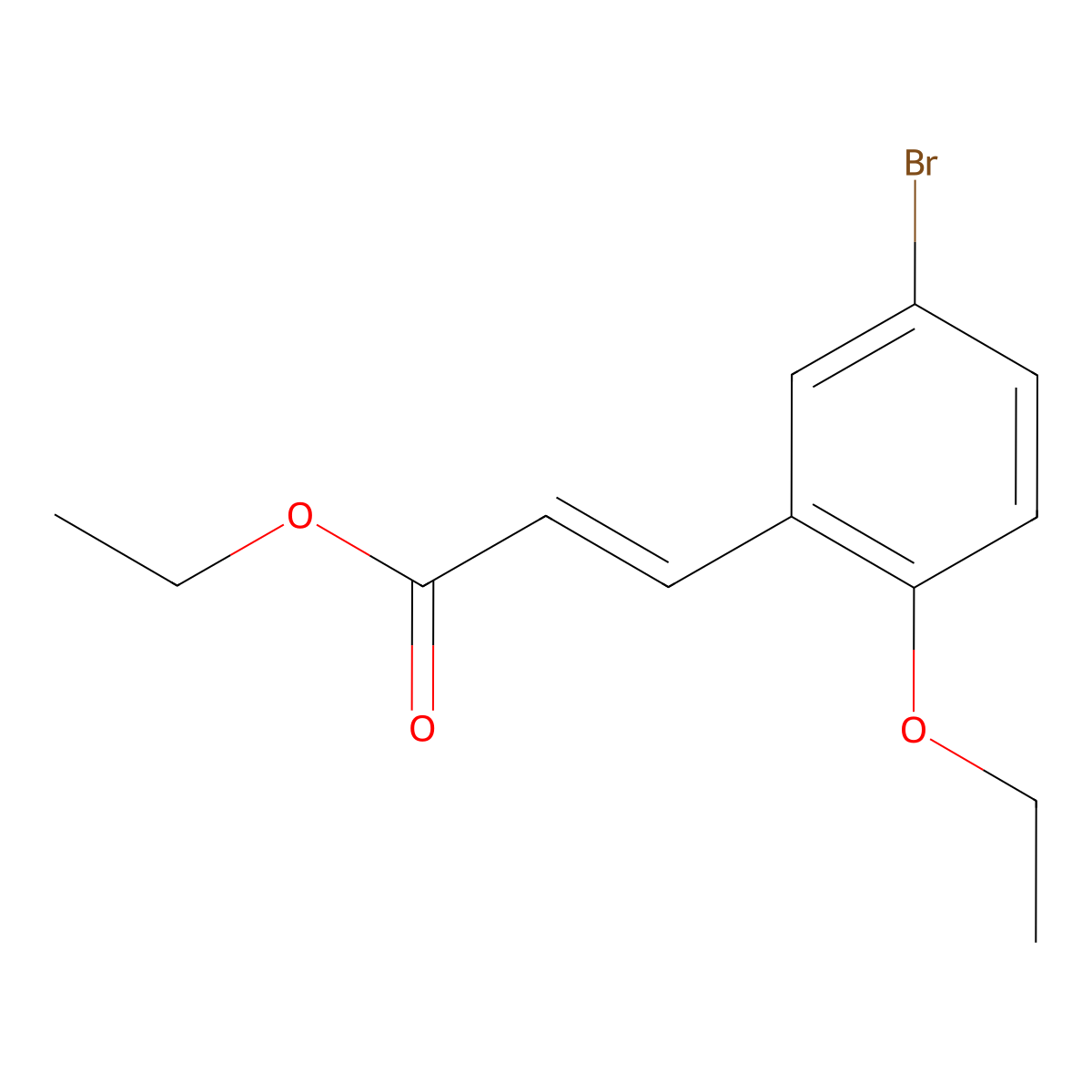 Ethyl 3-(5-bromo-2-ethoxyphenyl)-2-propenoate molecular structure, CAS 1269592-92-8