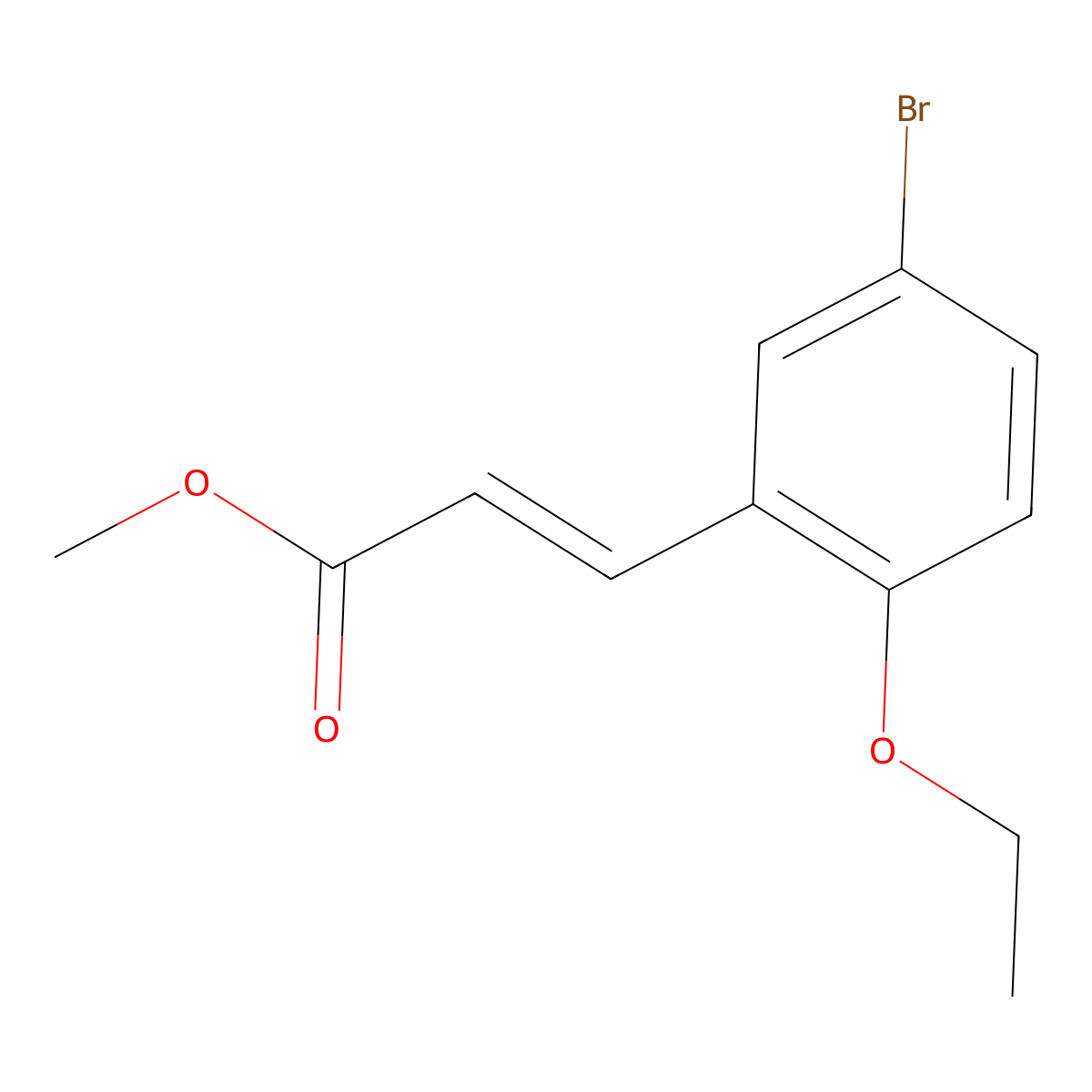 Methyl 3-(5-bromo-2-ethoxyphenyl)-2-propenoate molecular structure, CAS 1269597-93-4