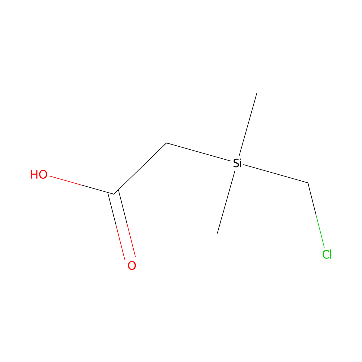 2-((Chloromethyl)dimethylsilyl)acetic acid molecular structure, CAS 1269600-97-6