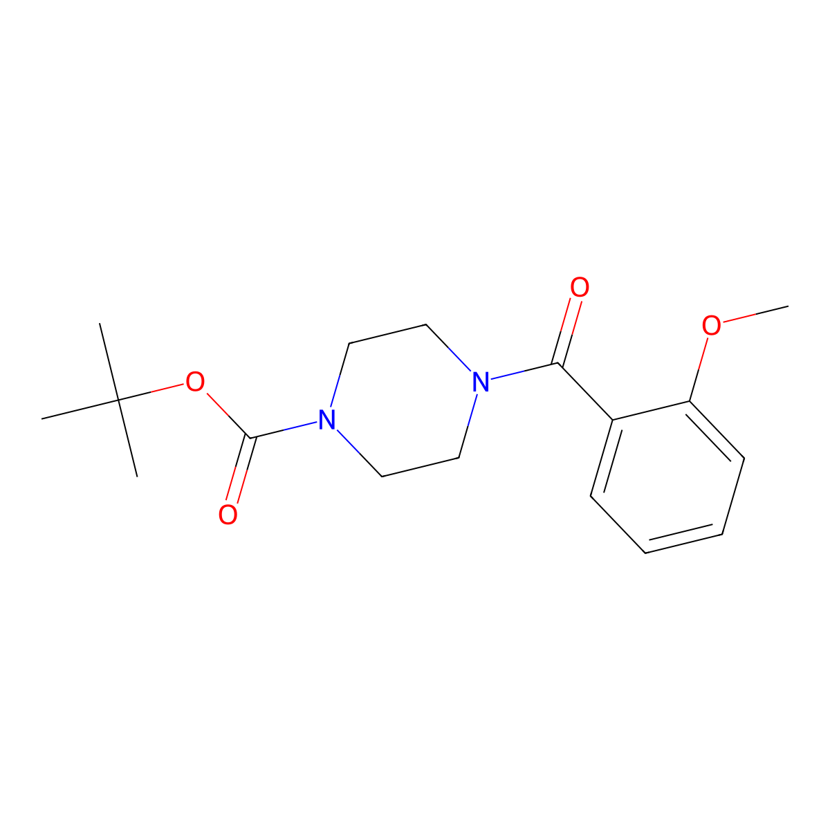 Tert-butyl 4-(2-methoxybenzoyl)piperazine-1-carboxylate molecular structure, CAS 1269606-63-4
