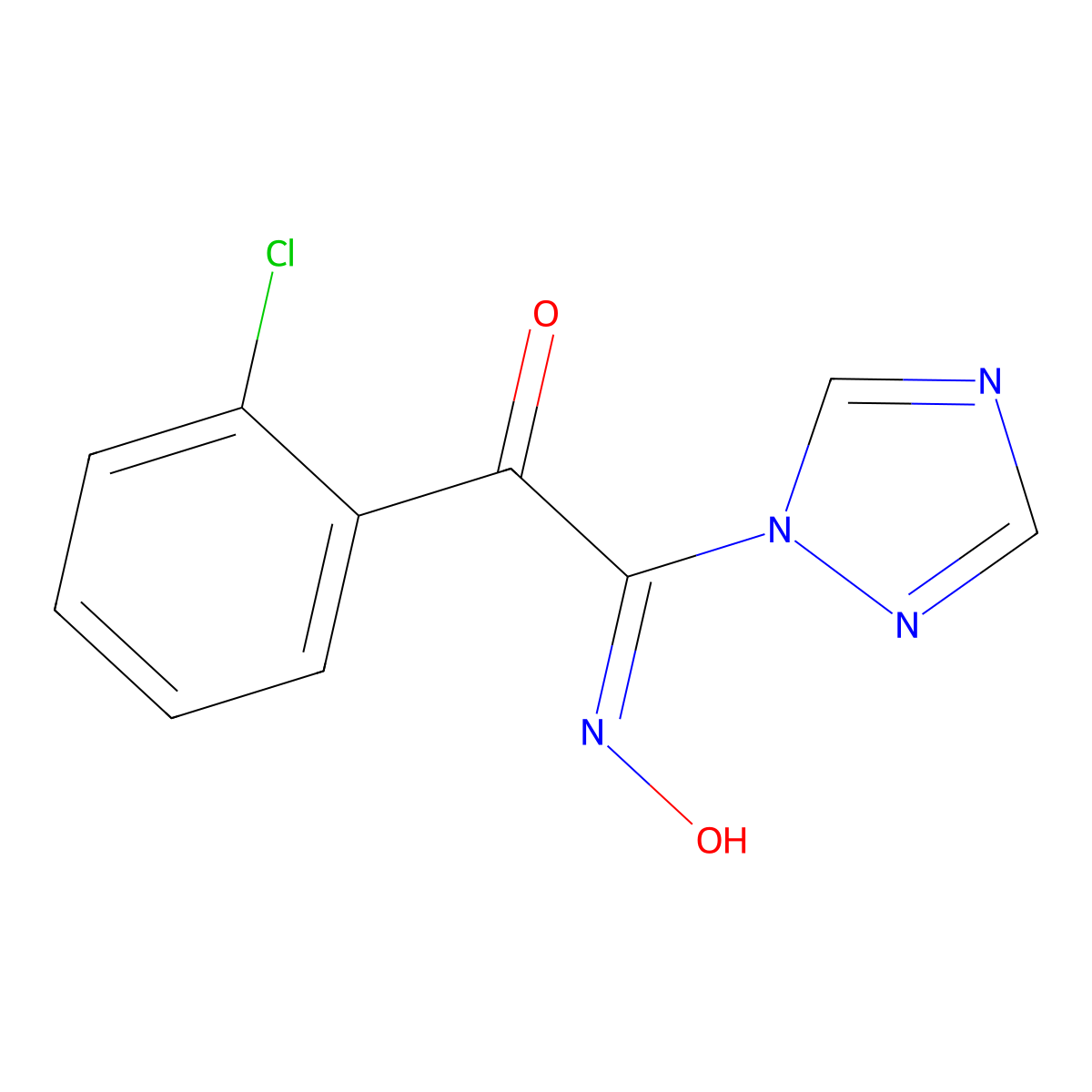 1-(2-Chlorophenyl)-2-(1H-1,2,4-triazol-1-yl)-1,2-ethanedione 2-oxime molecular structure, CAS 126961-72-6