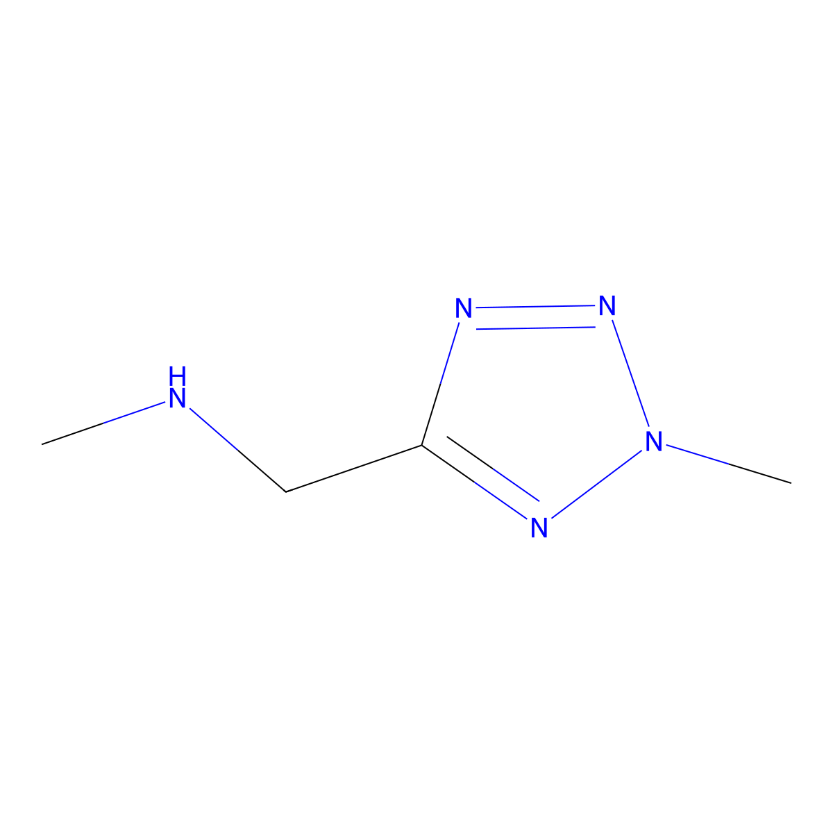 methyl[(2-methyl-2H-1,2,3,4-tetrazol-5-yl)methyl]amine molecular structure, CAS 1269615-30-6