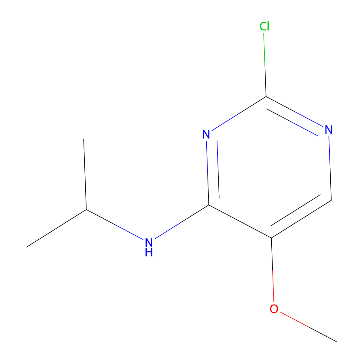 2-Chloro-N-isopropyl-5-methoxypyrimidin-4-amine molecular structure, CAS 1269626-27-8