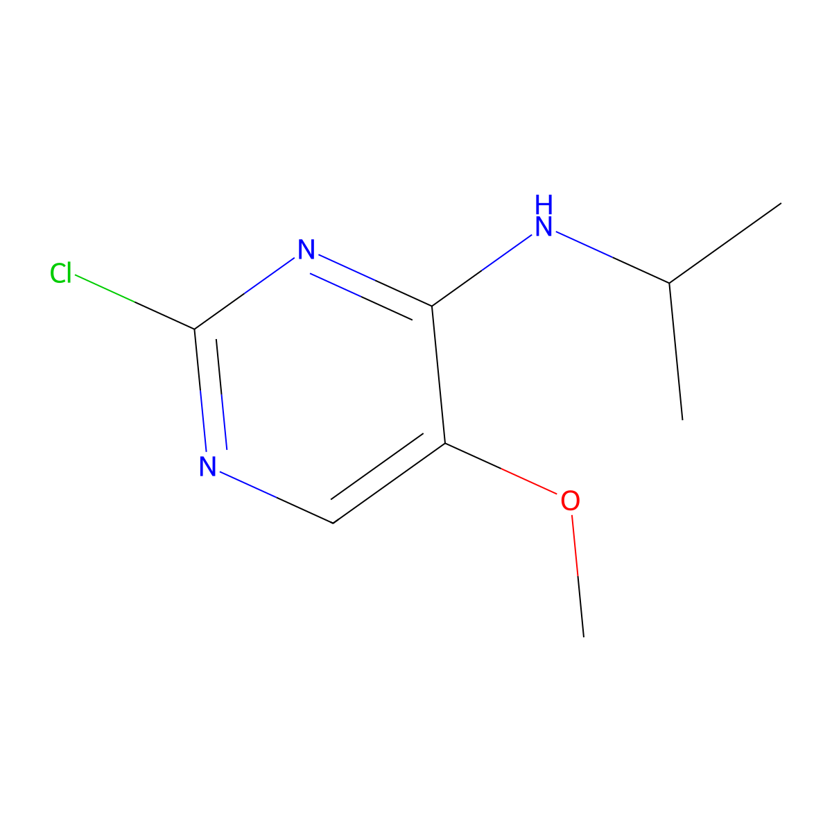 2-Chloro-N-isopropyl-5-methoxypyrimidin-4-amine molecular structure, CAS 1269626-27-8