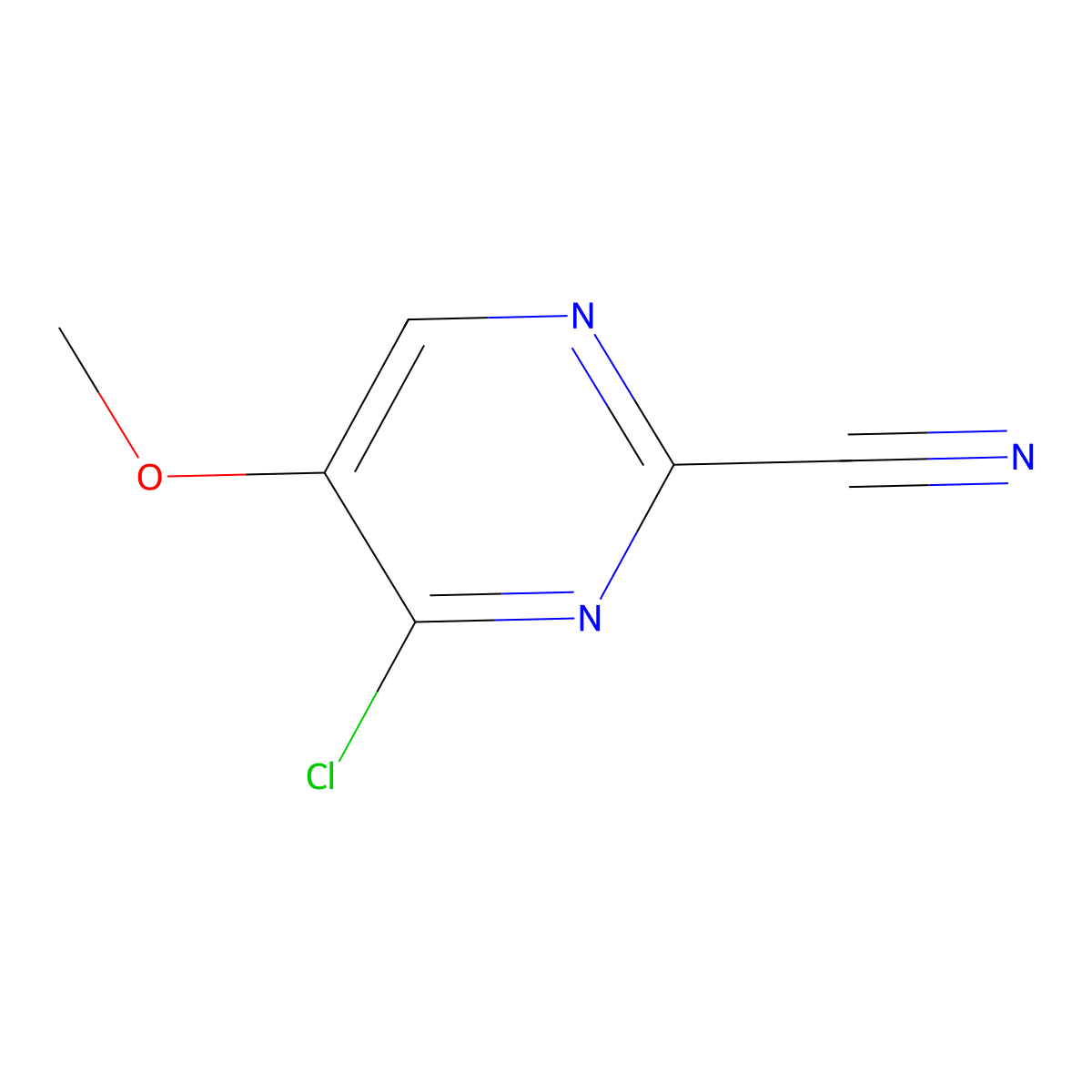 4-Chloro-5-methoxypyrimidine-2-carbonitrile molecular structure, CAS 1269626-44-9