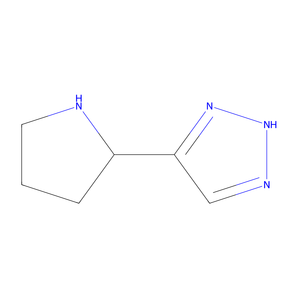4-[(2S)-pyrrolidin-2-yl]-1H-1,2,3-triazole molecular structure, CAS 1269627-52-2