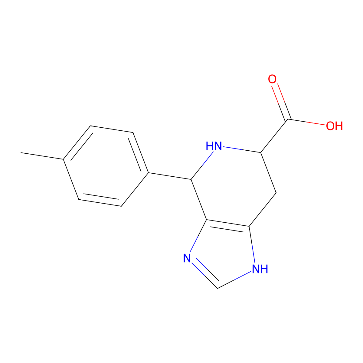 4-(4-Methylphenyl)-3H,4H,5H,6H,7H-imidazo[4,5-c]pyridine-6-carboxylic acid molecular structure, CAS 1269639-69-1