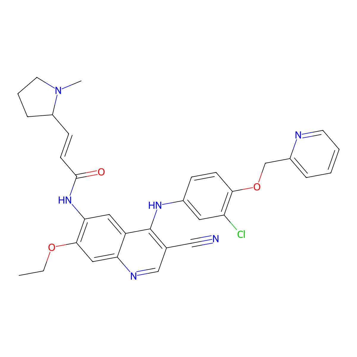Pyrotinib molecular structure, CAS 1269662-73-8