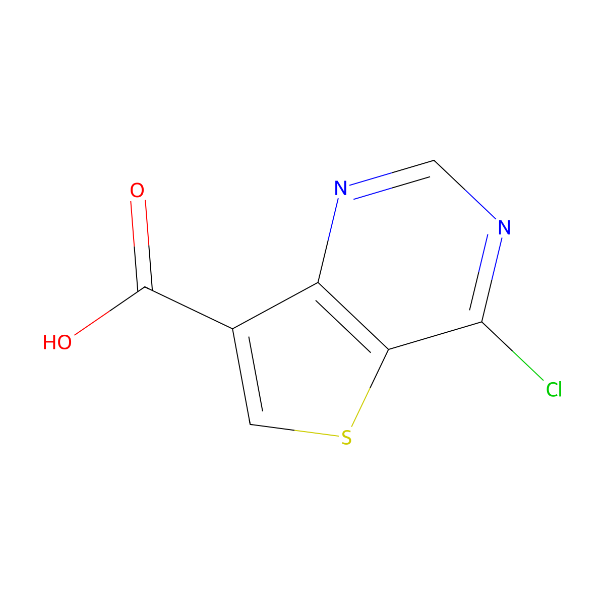 4-Chlorothieno[3,2-D]pyrimidine-7-carboxylic acid molecular structure, CAS 1269667-57-3