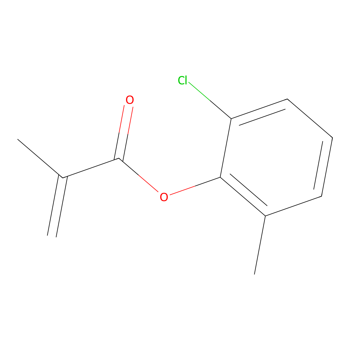 2-Propenoic acid, 2-methyl-, 2-chloro-6-methylphenyl ester molecular structure, CAS 126969-77-5