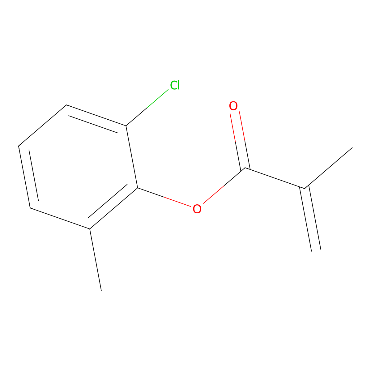 2-Propenoic acid, 2-methyl-, 2-chloro-6-methylphenyl ester molecular structure, CAS 126969-77-5