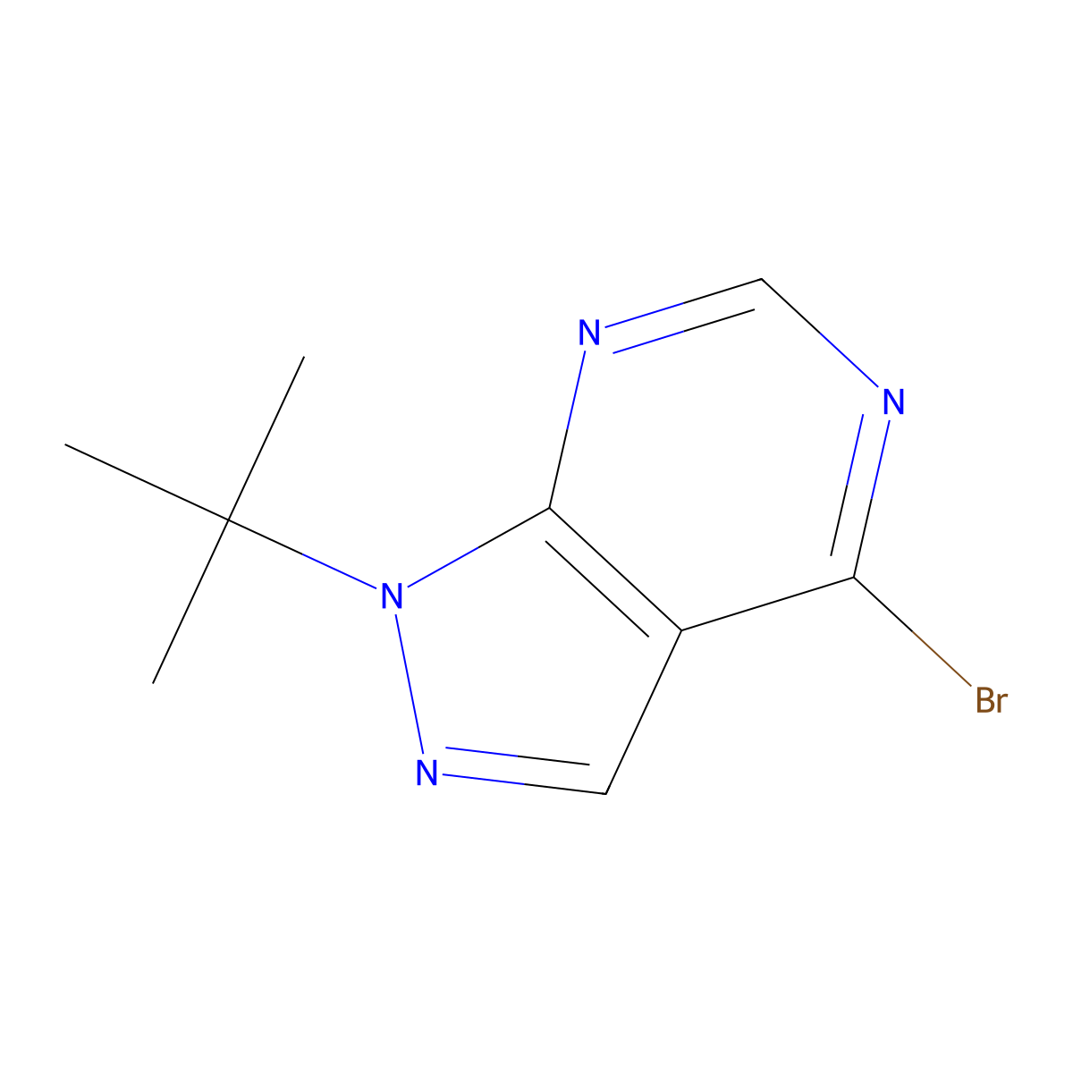 4-Bromo-1-tert-butyl-1H-pyrazolo[3,4-D]pyrimidine molecular structure, CAS 1269705-32-9