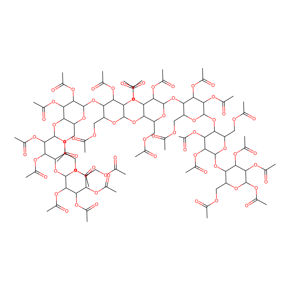 Maltooctaose hexacosaacetate molecular structure, CAS 126971-67-3