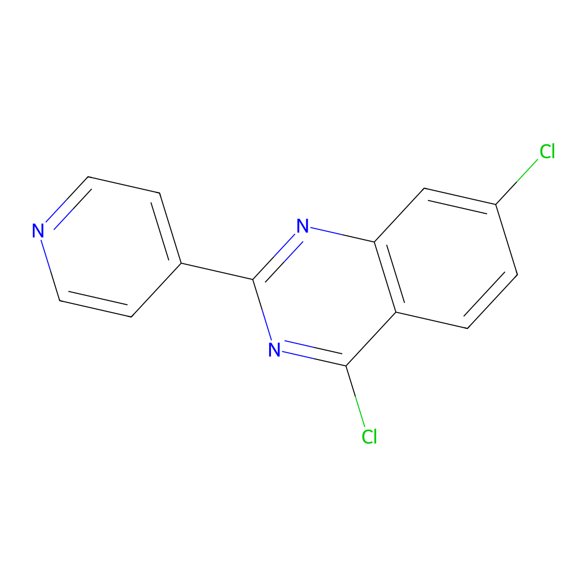 4,7-Dichloro-2-(4-pyridinyl)quinazoline molecular structure, CAS 1269742-32-6