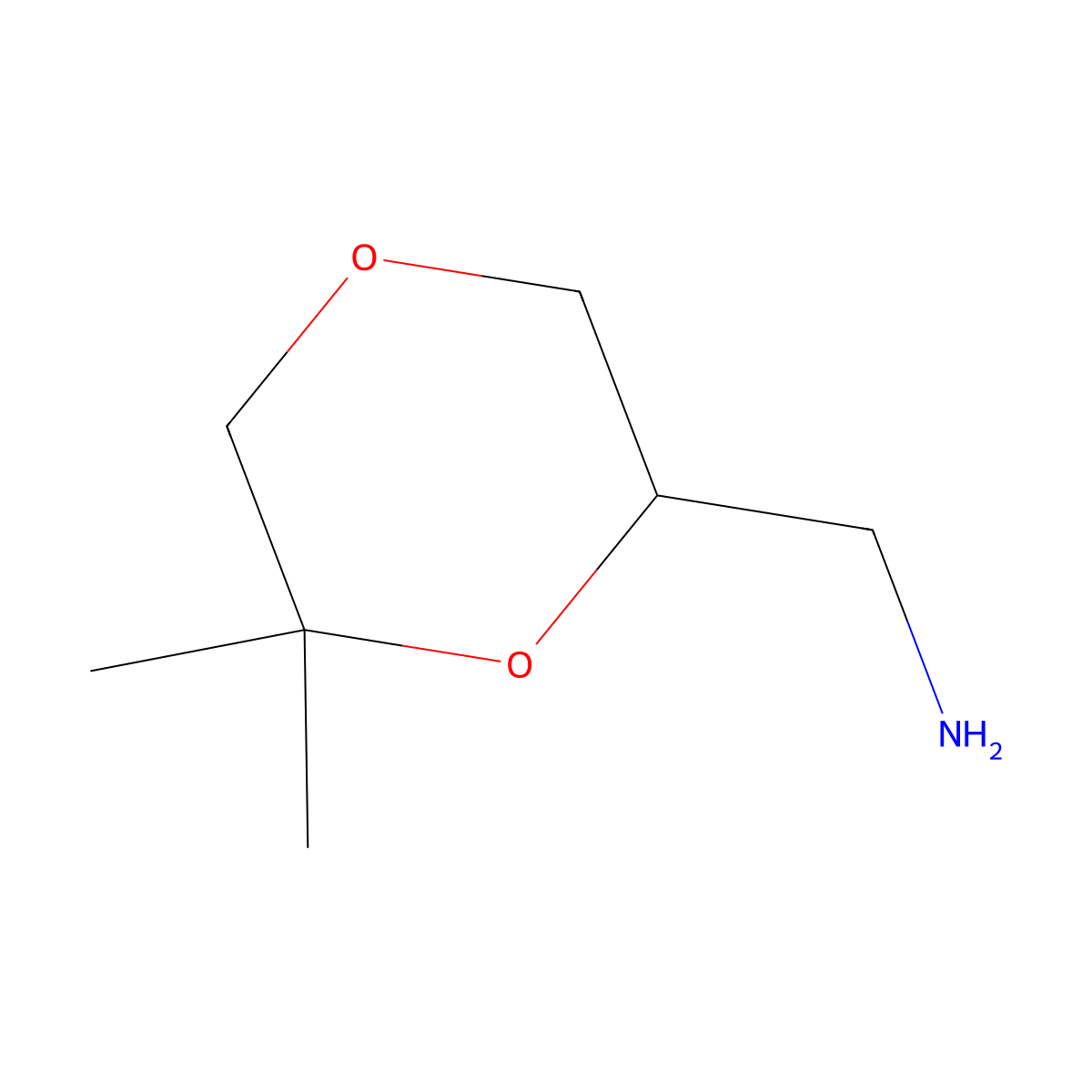 (6,6-Dimethyl-1,4-dioxan-2-yl)methanamine molecular structure, CAS 1269755-04-5