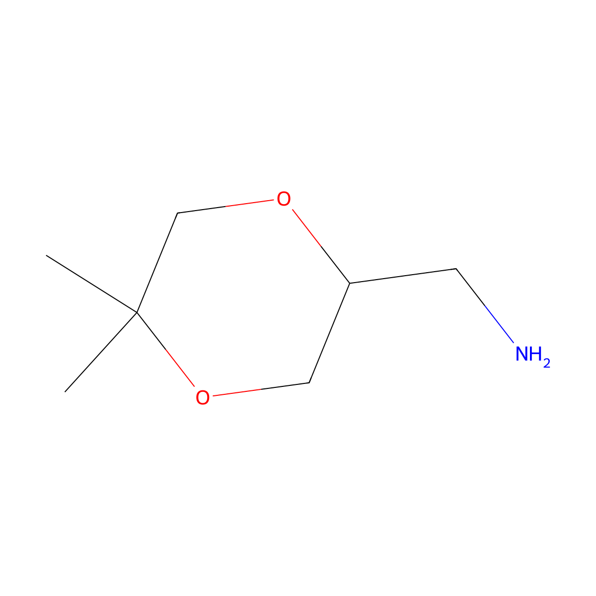 (5,5-Dimethyl-1,4-dioxan-2-YL)methanamine molecular structure, CAS 1269755-07-8