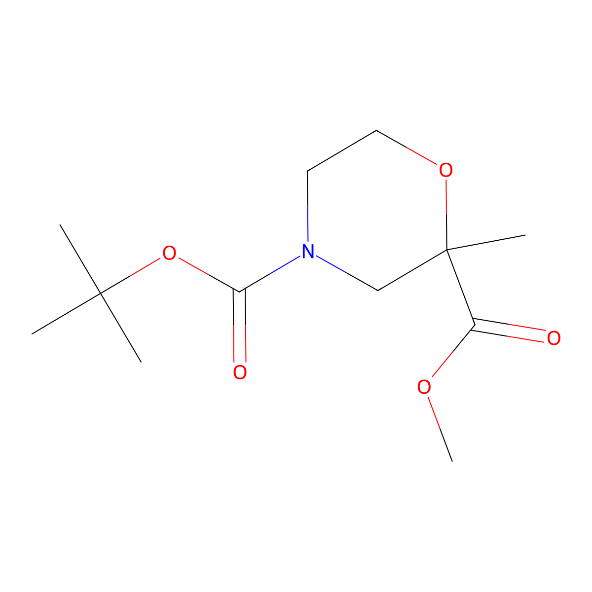 Methyl 4-boc-2-methylmorpholine-2-carboxylate molecular structure, CAS 1269755-24-9