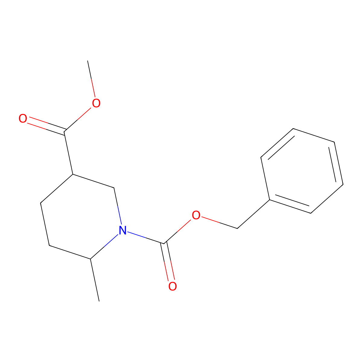 1-Benzyl 3-methyl (3R,6R)-rel-6-methylpiperidine-1,3-dicarboxylate molecular structure, CAS 1269755-57-8