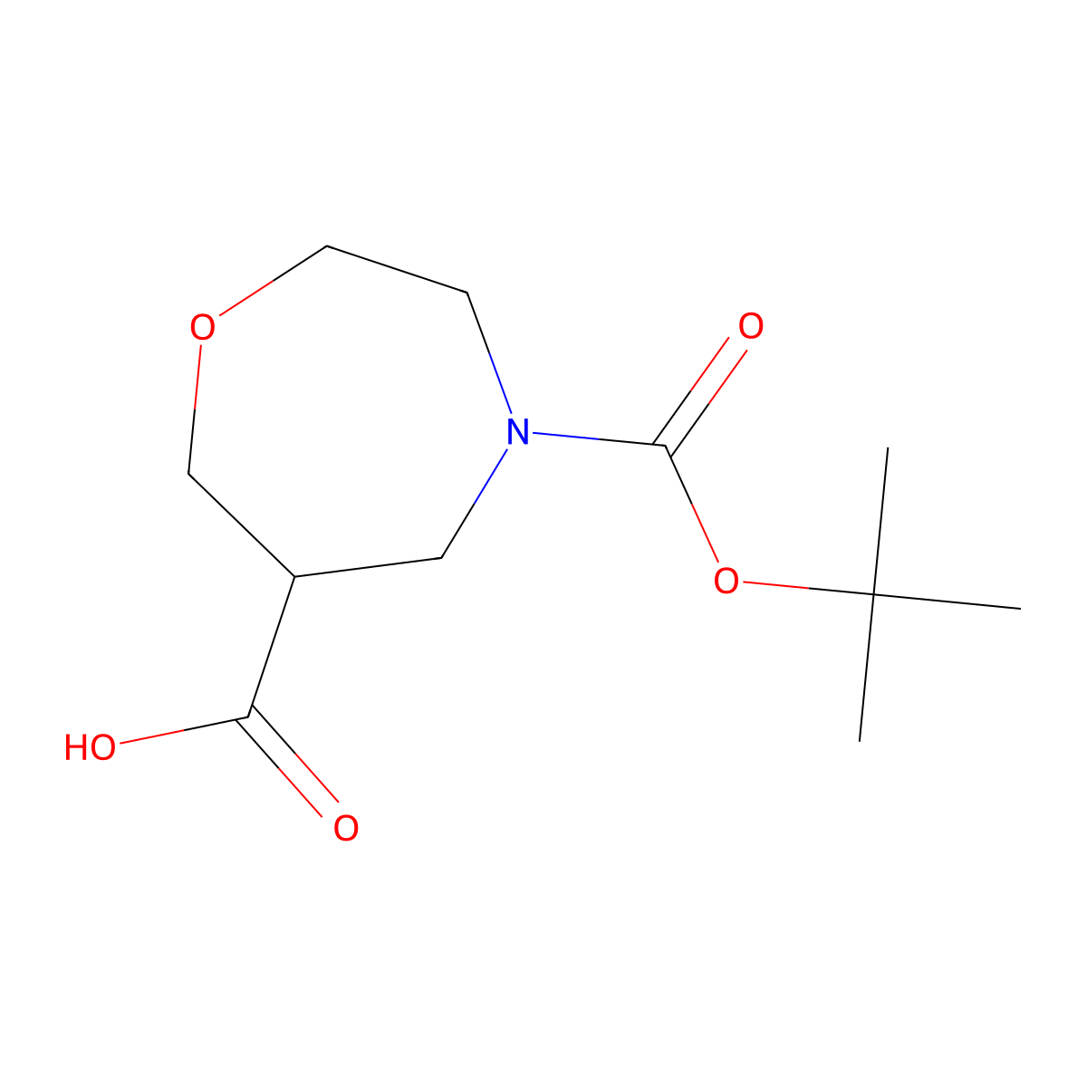 4-((Tert-butoxy)carbonyl)-1,4-oxazepane-6-carboxylic acid molecular structure, CAS 1269755-58-9
