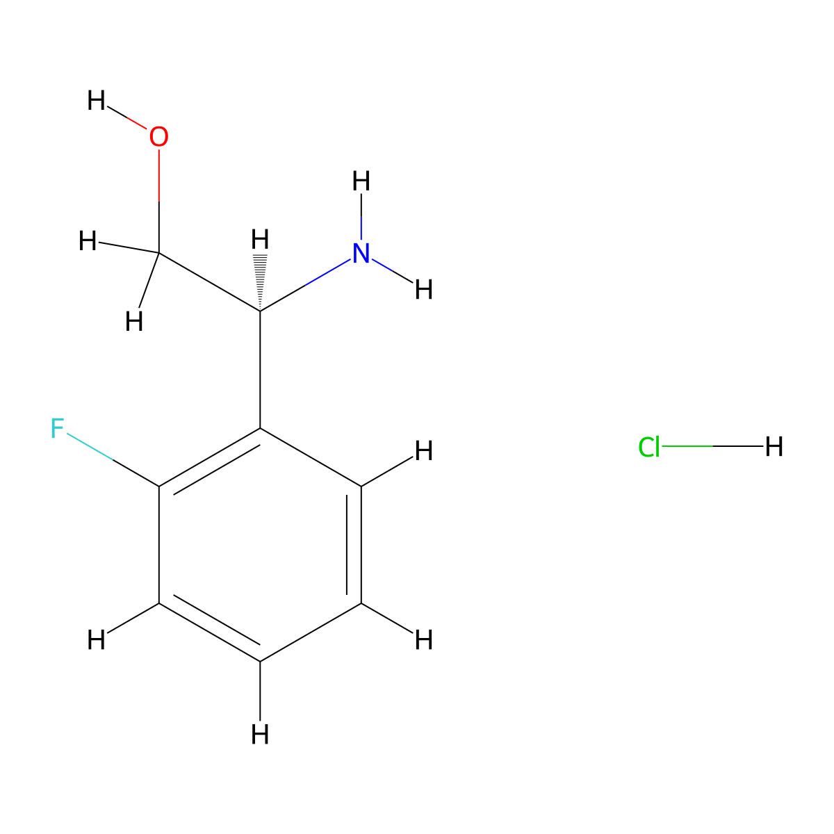 (S)-2-Amino-2-(2-fluorophenyl)ethanol hydrochloride molecular structure, CAS 1269773-22-9