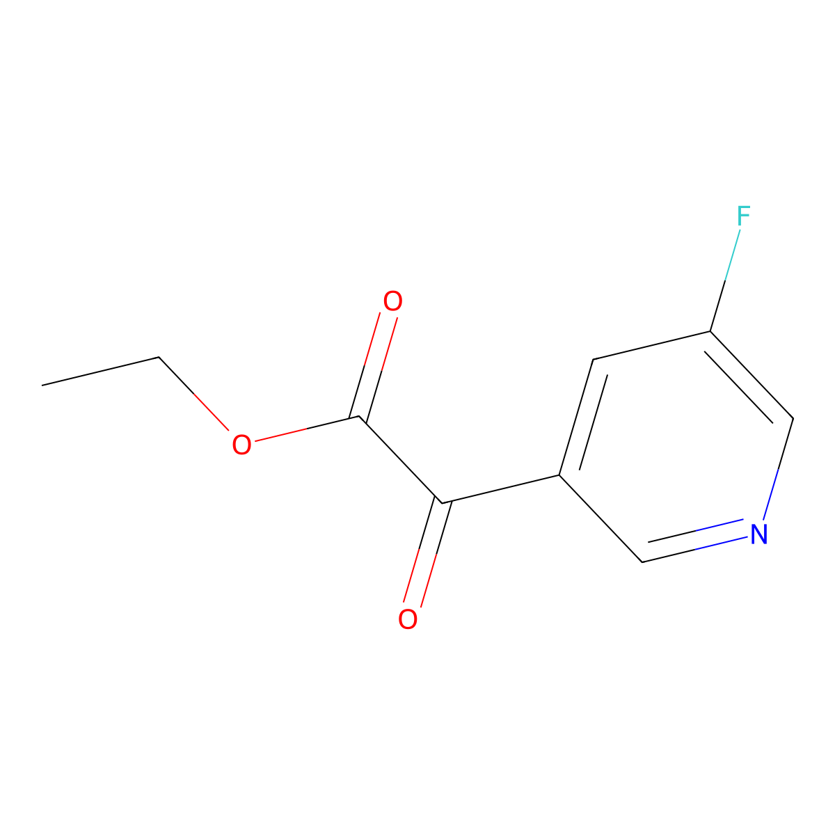 Ethyl 2-(5-fluoropyridin-3-yl)-2-oxoacetate molecular structure, CAS 1269776-24-0