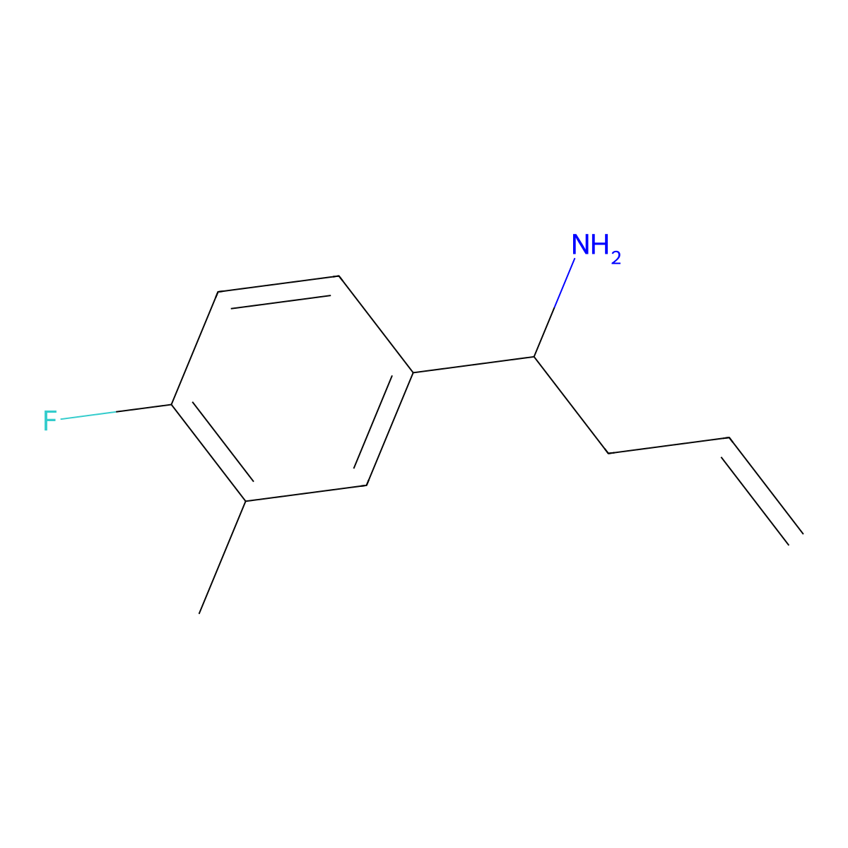(R)-1-(4-Fluoro-3-methylphenyl)but-3-en-1-amine molecular structure, CAS 1269777-24-3
