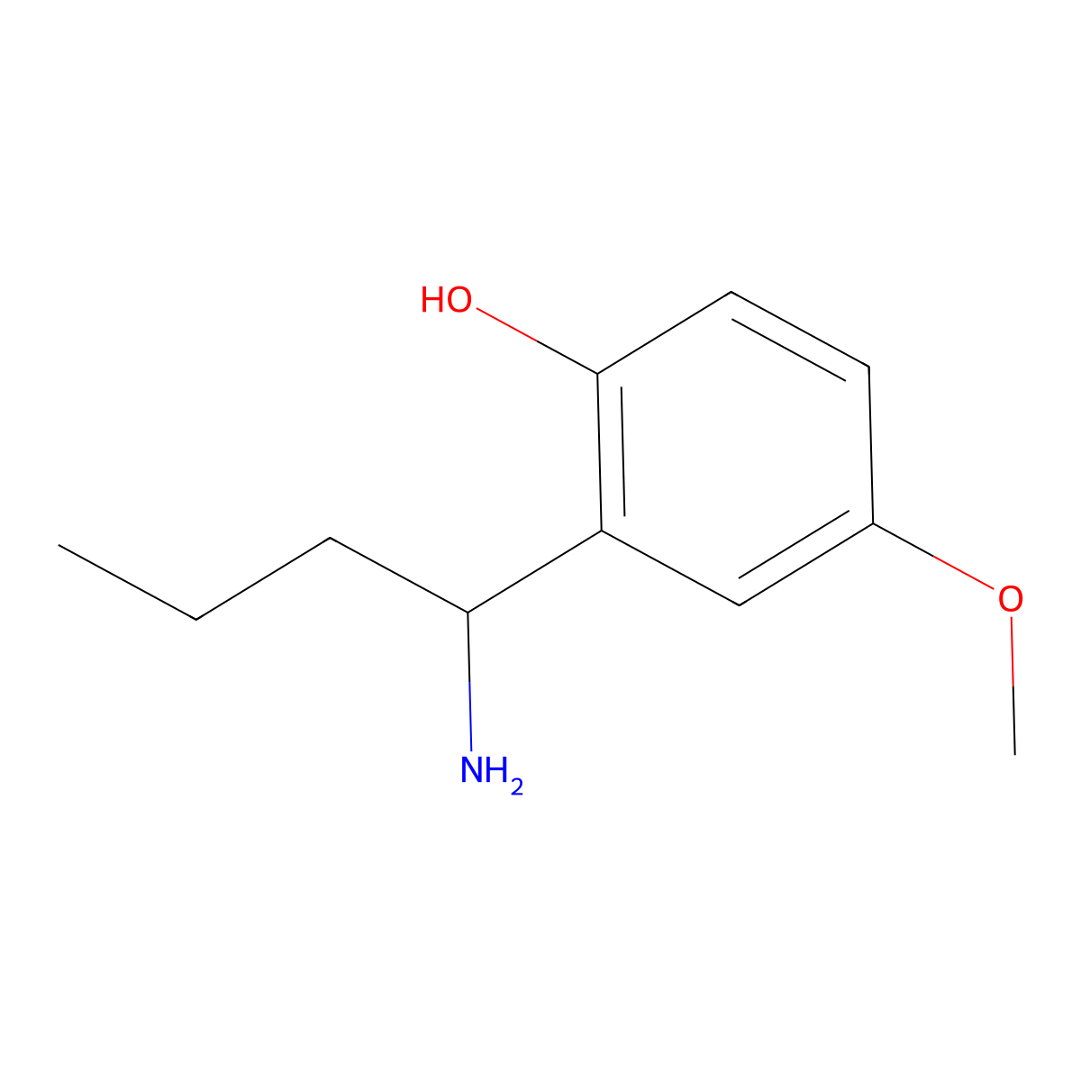 (S)-2-(1-Aminobutyl)-4-methoxyphenol molecular structure, CAS 1269777-50-5