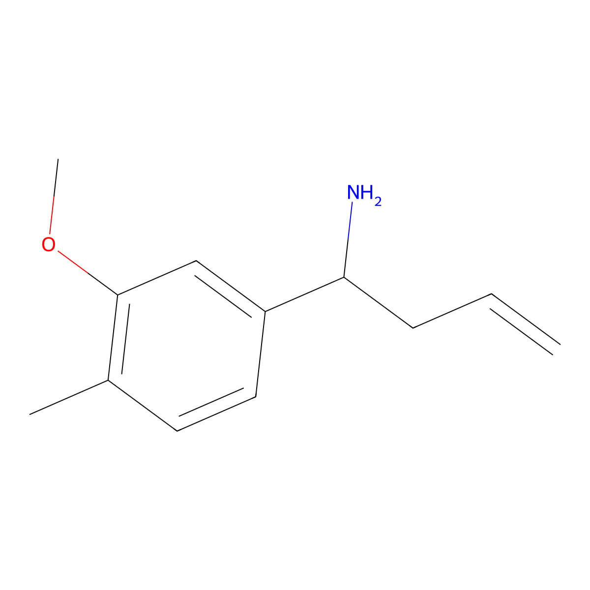 (S)-1-(3-Methoxy-4-methylphenyl)but-3-en-1-amine molecular structure, CAS 1269779-71-6