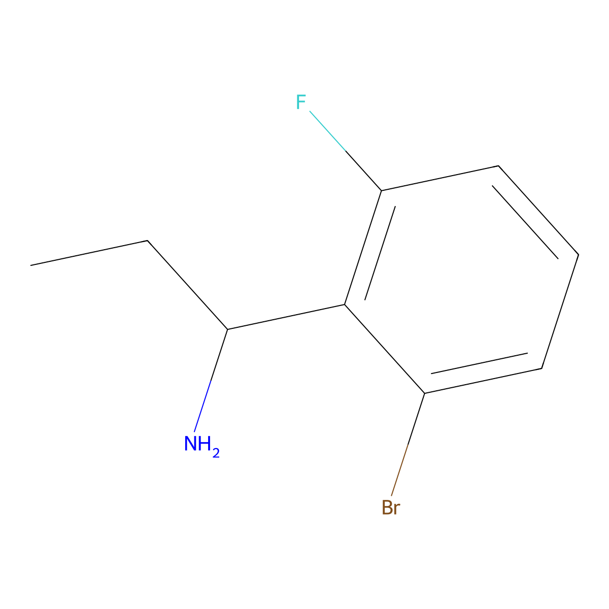 (S)-1-(2-Bromo-6-fluorophenyl)propan-1-amine molecular structure, CAS 1269781-51-2