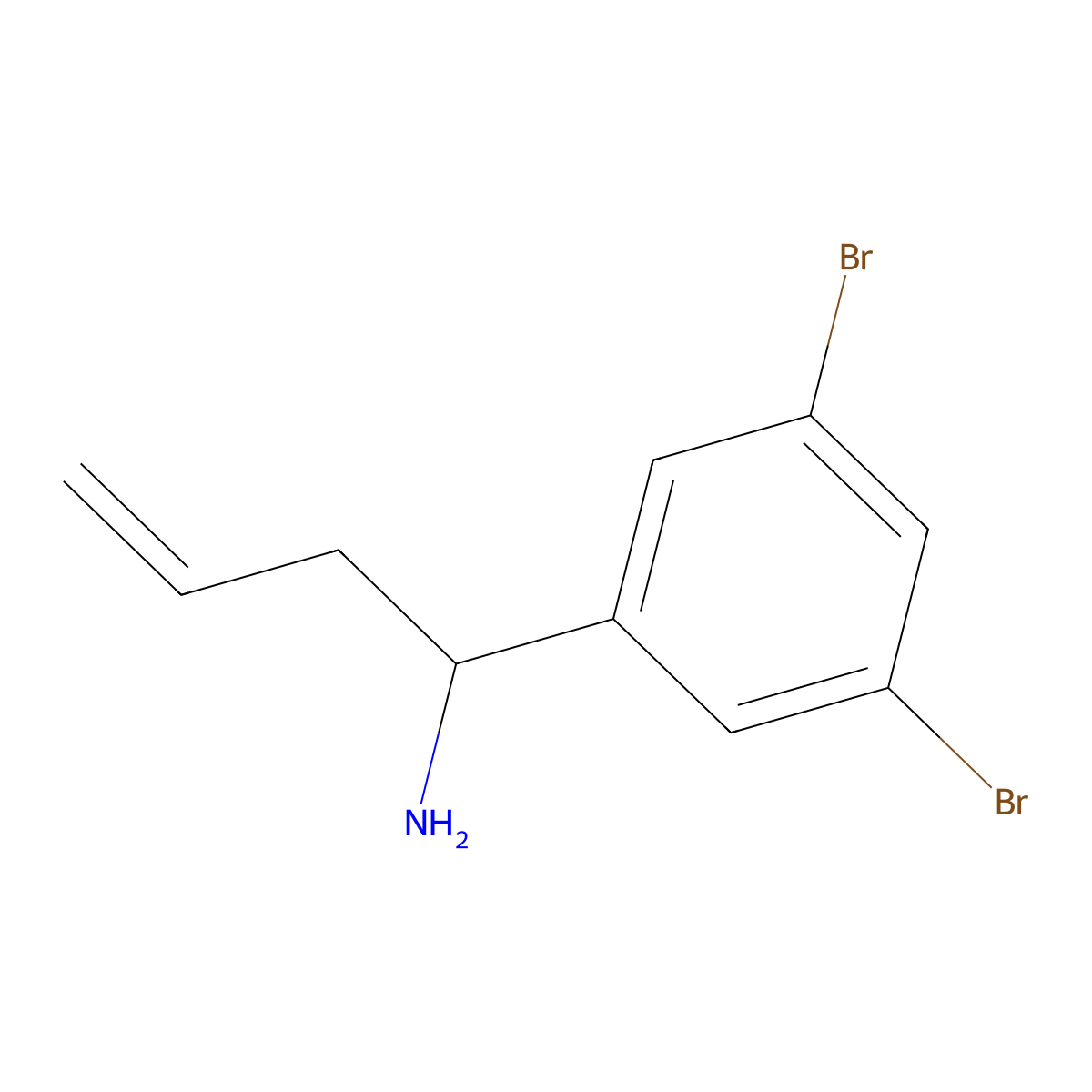 (R)-1-(3,5-Dibromophenyl)but-3-en-1-amine molecular structure, CAS 1269781-98-7