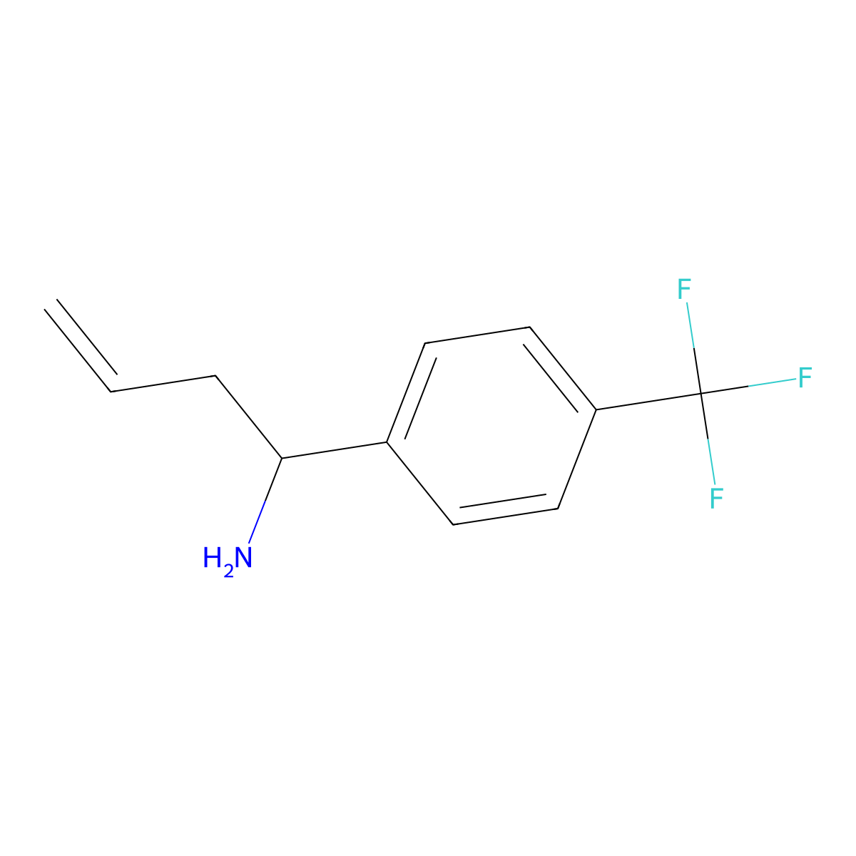 (S)-1-(4-(Trifluoromethyl)phenyl)but-3-en-1-amine molecular structure, CAS 1269821-12-6