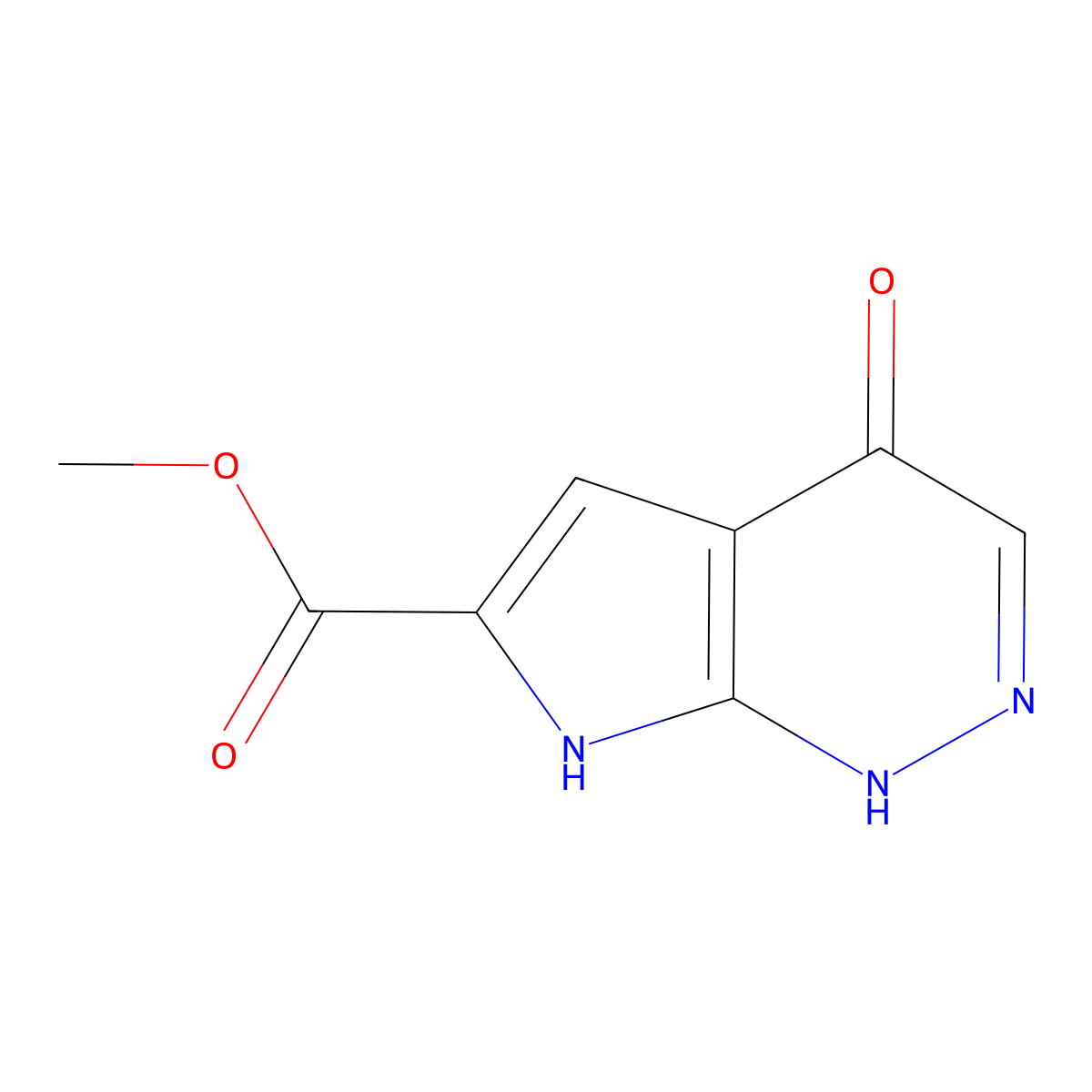 methyl 4-hydroxy-7H-pyrrolo[2,3-c]pyridazine-6-carboxylate molecular structure, CAS 1269822-95-8